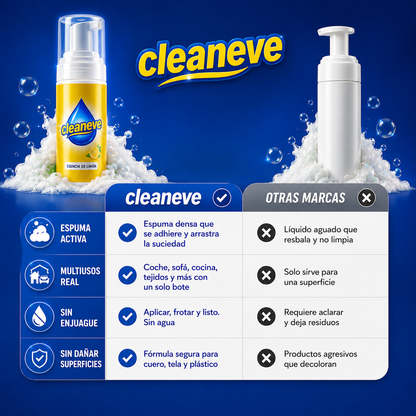 Cleaneve – Espuma Activa Multiusos 4 en 1